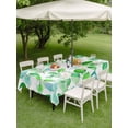 thumbnail image 5 of 60x84 Inch Outdoor Tablecloth with Umbrella Hole Zipper Rectangle Green Leaves Rectangular Tablecloths Outside Waterproof Summer Botanical Pastoral Plants Watercolor Patio Table Cover for Picnic, 5 of 8