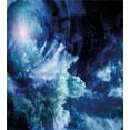 thumbnail image 3 of Space Duvet Cover Set, Nebula Gas Cloud on Celestial Sphere Universe Themed Infinity Design Galaxy Art Print, Decorative 3 Piece Bedding Set with 2 Pillow Shams, Queen Size, Dark Blue, by Ambesonne, 3 of 3