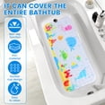 thumbnail image 5 of Dznils Extra Long PVC Bathtub Mat, Cartoon Shower Mat with Suction Cups & Drain Holes, 16" x 40", 5 of 9