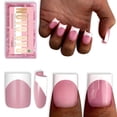 thumbnail image 1 of Uñas postizas NOVO OVO cortas, cuadradas y puntiagudas con punta francesa, 240 piezas, 1 of 8