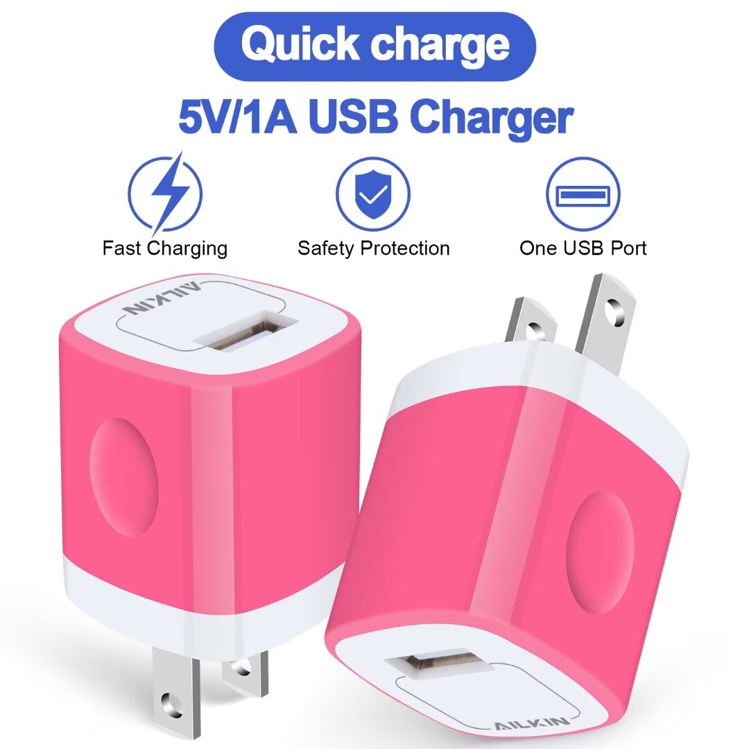 Ailkin 3-Pack USB-C Fast Charging Block with 6ft Cables photo 3
