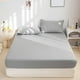 thumbnail image 4 of Funda de colchón con sábana ajustable | Tamaño matrimonial 200 x 150 x 30 cm | Protector de cama antideslizante | Microfibra de poliéster cepillada transpirable | Funda de sábana suave y duradera, 4 of 6