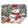 thumbnail image 5 of Ryvnso Snowman with Cardinals Christmas Dish Drying Mat for Kitchen Countertop 18x24 Large Dish Pad Drainer Rack Dish Sink Mats, 5 of 7