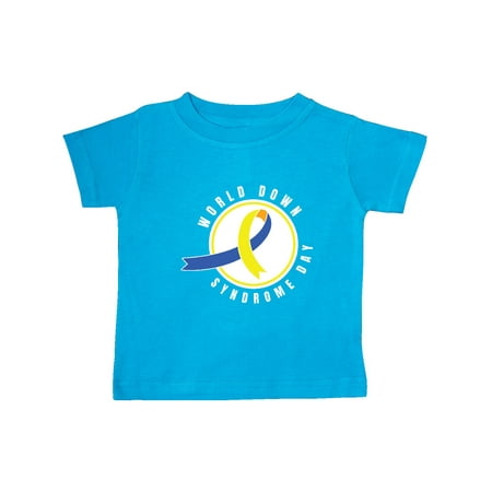 

Inktastic World Down Syndrome Day with Yellow and Blue Ribbon Gift Baby Boy or Baby Girl T-Shirt