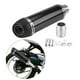thumbnail image 4 of Tubo de escape silenciador, silenciador universal modificado para motocicleta de 51 mm, silenciador de escape de fibra de carbono con características mejoradas, 4 of 9