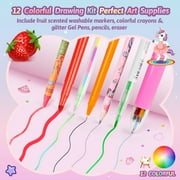 HopeRock Unicorn Art Set, 56PCS Scented Girl Stuff Drawing Market Set, Art Supplies for Girls, Art Sets for Girls Christmas Birthday Gift Ages 7-12.