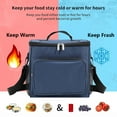 thumbnail image 5 of Cute Lunch Box Insulated Lunch Bag, Square Tote Bag, Lunch Bogs with Adjustable Shoulder Strap, Reusable Leakproof Insulated Organizer Bag for Work Office Picnic (Blue, One Size), 5 of 5