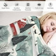 thumbnail image 4 of Country Winter Scene with Red Barn Blanket Xmas Merry Christmas Throw Blankets 50"x60" Soft Flannel Cozy Blankets for Couch Bed Decor Birthday Gift Cozy & Warm Plush Throw Blanket Holiday, 4 of 6