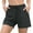 Dark grey, variant on Women Swimming Shorts Solid Color Tankini Bottom Strappy Swimwear Briefs Boy Shorts with Pockets