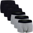 thumbnail image 1 of Charmo Men's Boxer Briefs Cotton Underwear Tag-Free Boxer Panties, 6 Pack, 1 of 6