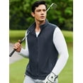 thumbnail image 4 of COOFANDY Men's Polar Fleece Vest Lightweight Sleeveless Zip Up Jacket Casual Outerwear Outdoor Golf Vests, 4 of 11