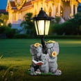 thumbnail image 4 of Outdoor Elephant Family Garden Statue with Solar Powered Lantern Decorative Resin Figurine for Yard Patio Lawn Pathway Decor, 4 of 6