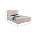 thumbnail image 3 of Meridian Furniture Zara Contemporary Pink Velvet King Bed, 3 of 9