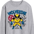 thumbnail image 3 of Marvel Deadpool & Wolverine - Wolverine Doodles - Men's Long Sleeve Graphic T-Shirt, 3 of 5