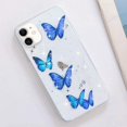 thumbnail image 2 of for iPhone 7 Plus iPhone 8 Plus Glitter Case Cute Butterfly Pattern Design Shiny Sparkly Bling Case For Girls Crystal Clear Soft TPU Bumper Protective Case Cover for iPhone 7 Plus/8 Plus, Blue, 2 of 7