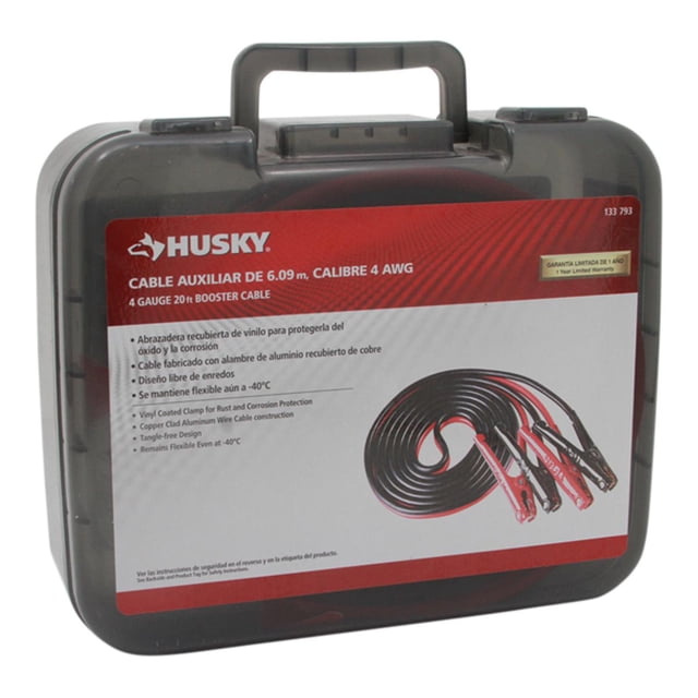 Cable Pasa Corrientes de 6.09m, Calibre 4 Awg. Husky