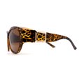 thumbnail image 3 of Polarized 61mm Luxury Large Oval Round Fashion Fit Over Sunglasses Tortoise Brown, 3 of 4