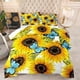 thumbnail image 1 of Sunflower and Butterfly Comforter Set Twin, 3D Print Stylish Decor Pastoral Blossom Flowers Bedding Ultra Soft Easy-Wash Microfiber Bedding Set for Ki, 1 of 1