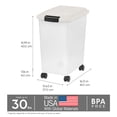 thumbnail image 2 of IRIS 30 Lbs. Airtight Pet Food Container | Dog & Cat Food Storage Bin with Scoop, 2 of 15