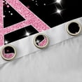 thumbnail image 4 of Manfei Pink Butterfly Kitchen Curtains,Girls Personalized Letter A Black Out Curtains Pack of 2 (42x63 Each), 4 of 7