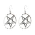 thumbnail image 4 of Wiccan Pentagrams Earrings Mystical Occult Amulet Pendant Earrings for Witchcraft Enthusiasts Hoop Earrings for Women, 4 of 4