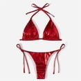 thumbnail image 2 of Glisme Swimsuits For Women New Split Bikini Two Piece Swimsuit Looks Thin Red Bathing Suits For Swimming Pool, 2 of 7