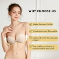 thumbnail image 5 of Honeysea 2 Pairs Adhesive Bra for Women, Strapless Sticky Invisible Push up Silicone Bra for Backless Dress with Nipple Covers, 5 of 7