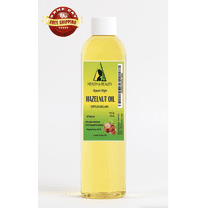 Hazelnut Oil Unrefined Organic Virgin Carrier Cold Pressed 100% Pure 8 oz