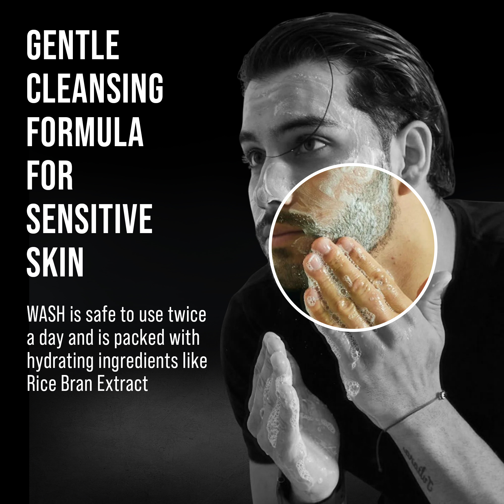 ABERA Nolan Daily Facial Cleanser for Men – Face Wash for Oily & Acne-Prone Skin, Pore Cleansing & Hydration, 3.53oz