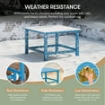 thumbnail image 5 of WestinTrends Malibu 5-Piece HDPE Adirondack Chair Outdoor Patio Square Table Conversation Set, Pacific Blue, 5 of 15
