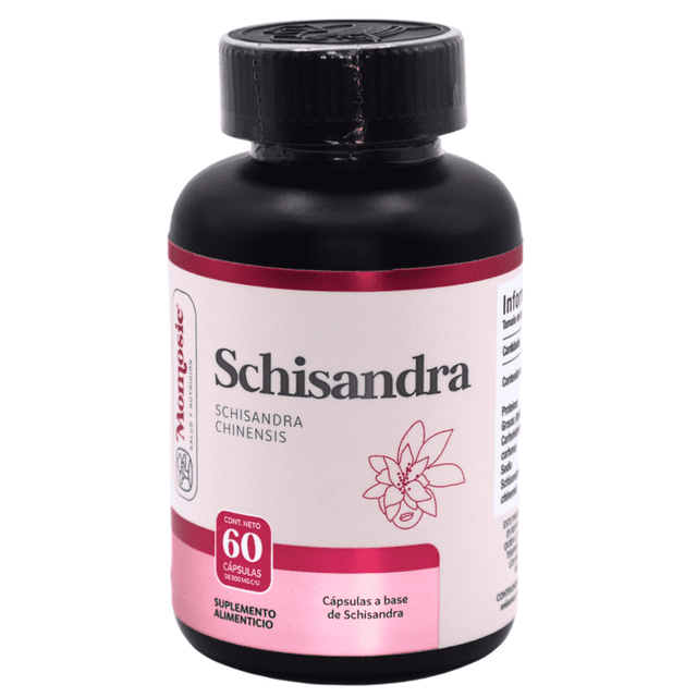 Schisandra 60 Capsulas | 1000 mg Por Porcion | Cápsulas Veganas | Dura 1 Mes | Momosie | Ingredientes Naturales
