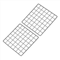 Uxcell 14"x14" Wire Grid Panel, 2 Pcs WWall Grid Decorative Board Photo Display for Home Office Wedding, Black