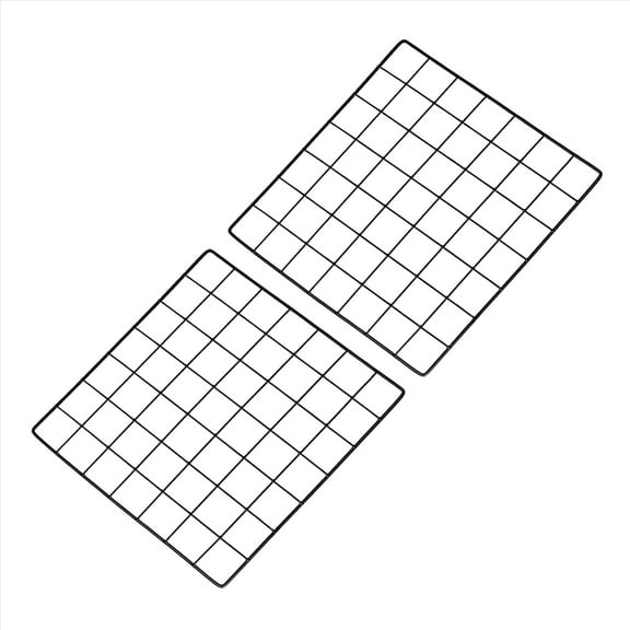Uxcell 14"x14" Wire Grid Panel, 2 Pcs WWall Grid Decorative Board Photo Display for Home Office Wedding, Black