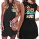 thumbnail image 1 of WILLBEST Vestidos de Algodon para Mujer, Moda Femenina, sin Mangas, Estampado Floral, Camiseta sin Mangas, Vestido Corto Cruzado para Playa, para Vacaciones de Verano, Informal Grande, 1 of 3