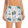 thumbnail image 2 of Goofa Turtle and Sea Life Printed Women 2 in 1 Running Shorts,Quick Dry Athletic Workout Shorts,High Waisted Athletic Shorts with Liner Pockets-Large, 2 of 9