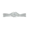 thumbnail image 2 of DGOLD 10kt Gold Round White Diamond Dainty Promise Ring for Women (1/6 cttw), 2 of 3