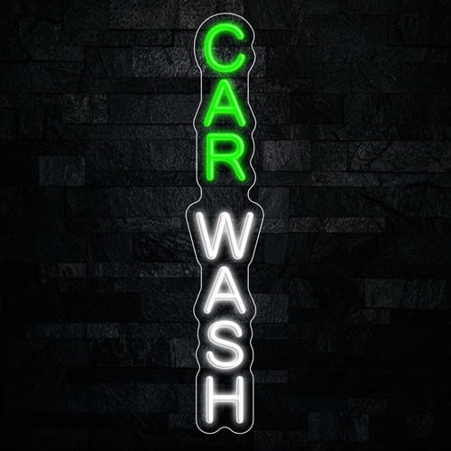 Car Wash Neon LED Sign 5"L x 27"H #32991