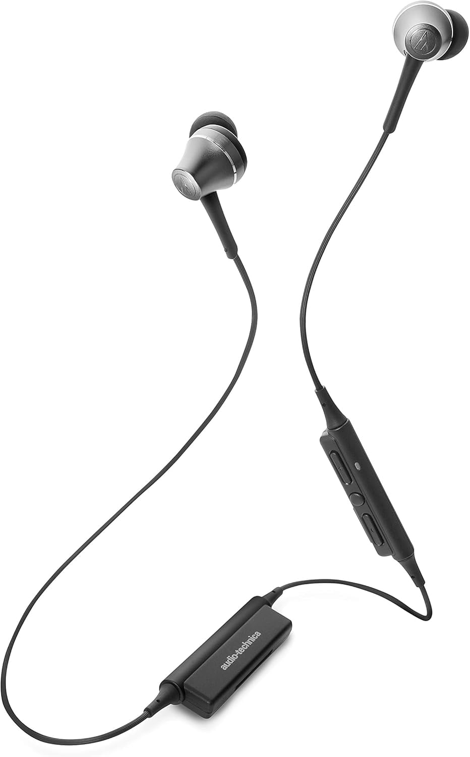 Audio-Technica ATH-CKR75BT Sound Reality Bluetooth Wireless In-Ear Headphones with In-Line Mic & Control, Gun Metal