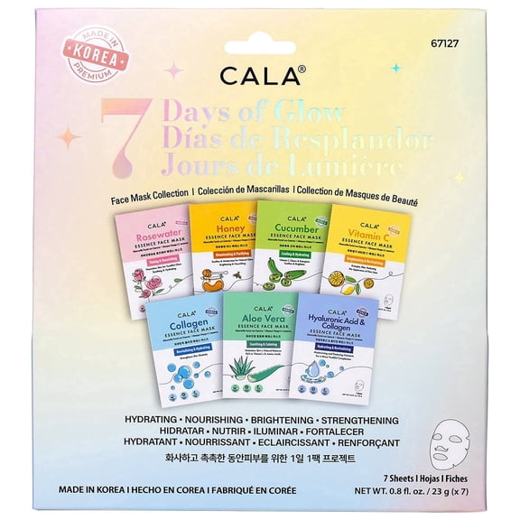 CALA 7 Days of Glow Essence Face Masks (7 sheets)