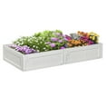 thumbnail image 2 of Outsunny 4' x 2' Raised Garden Bed for Flowers, Herbs, Vegetables, White, 2 of 9