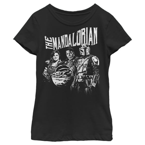 Girl's Star Wars: The Mandalorian Guild on Assignment  Graphic Tee Black Medium