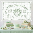 thumbnail image 5 of 6x4FT Green Storybook Baby Shower Backdrop A New Chapter Begins Photography Background Floral Book Bridal Shower Wedding Engagement Bachelorette Party Decorations Banner Photo Booth Props, 5 of 6