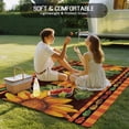 thumbnail image 4 of Sunflowers Outdoor Rug for Patio/Deck/Porch, Non-Slip Large Area Rug 5 x 7 Ft, Farmhouse Vintage Flowers Leaves Orange Stripes Indoor Outdoor Rugs Washable Area Rugs, Camping Rug Carpet Runner, 4 of 8