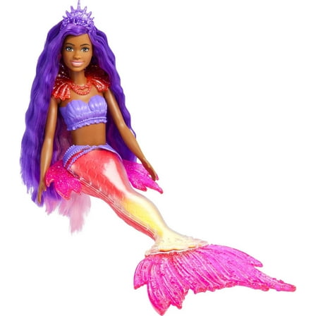 Barbie Mermaid Power "Brooklyn" Doll with Purple Hair, Seahorse Pet and Accessories