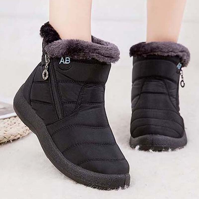 waterproof snow boots with zipper