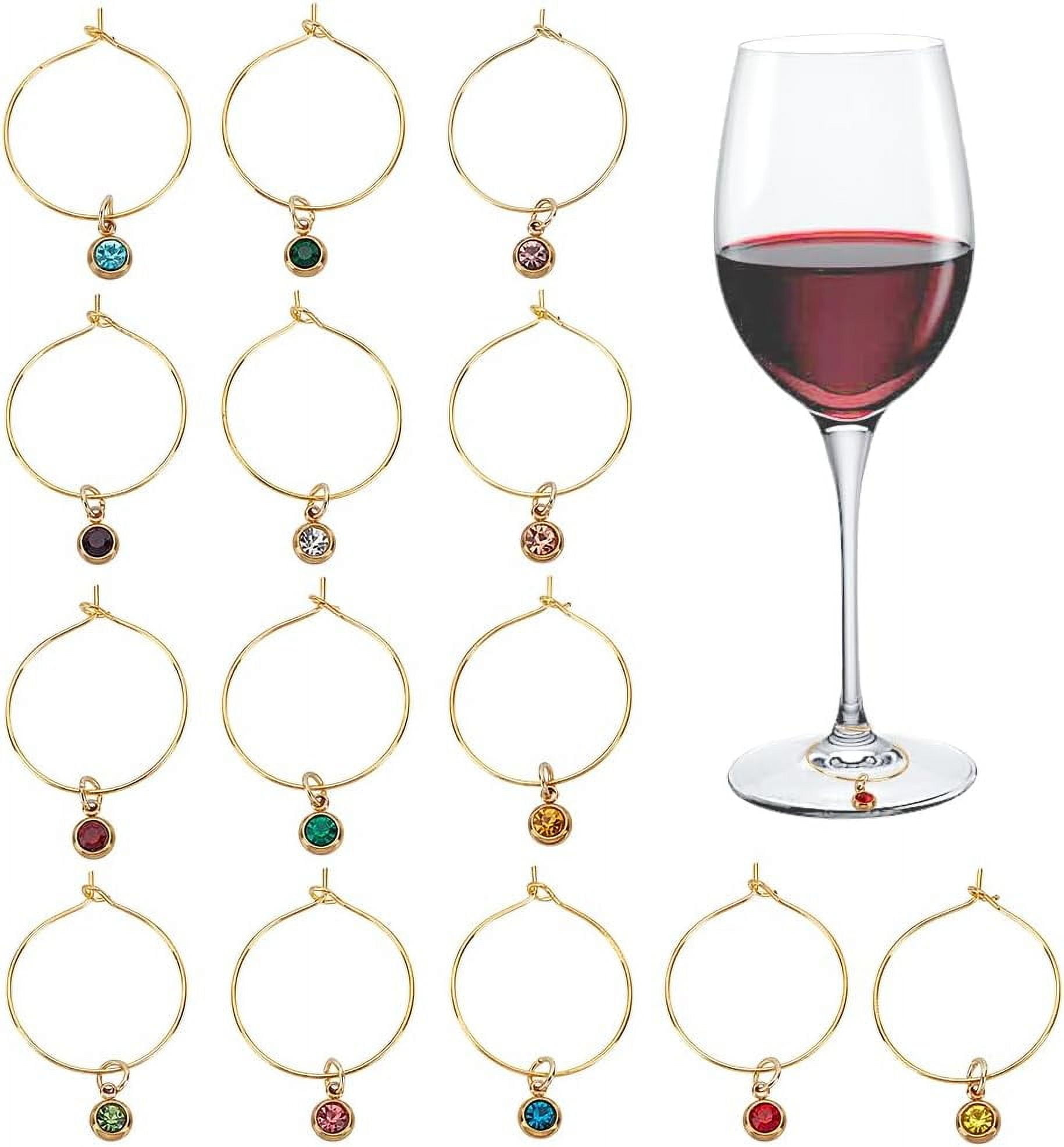 24 Breloques Magnétiques En Cristal Pour Verres à Vin - Marqueurs Colorés Pour Champagne & Cocktails - Décoration De Table Élégante - 11