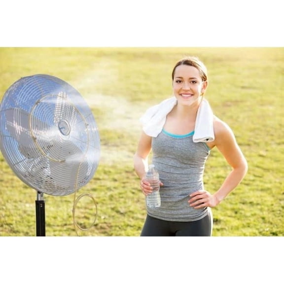 MistCooling Fan Mist Kit 6.3 ft Low Pressure Misting Ring with 2 Nozzles, DIY Fan Mist Ring, Brass/Stainless Steel Nozzles