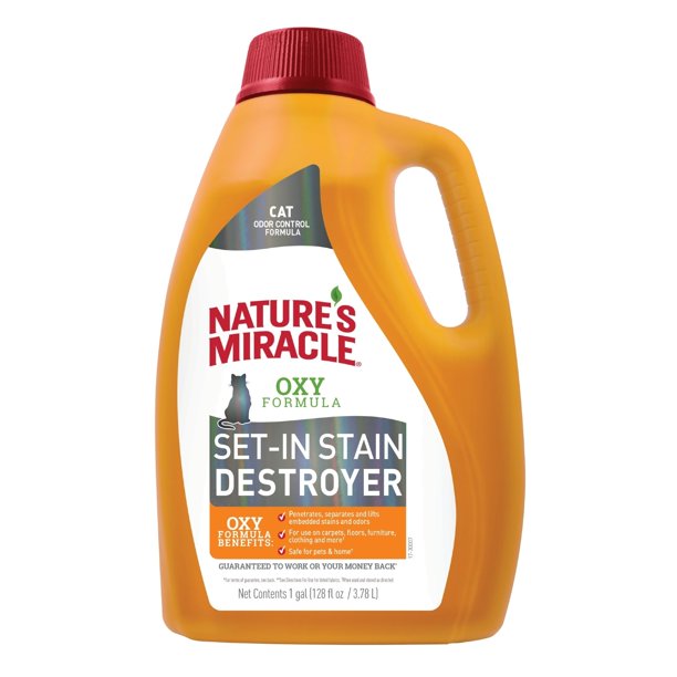 Quitamanchas y olores Nature's Miracle, solo para gatos, 3,8 L