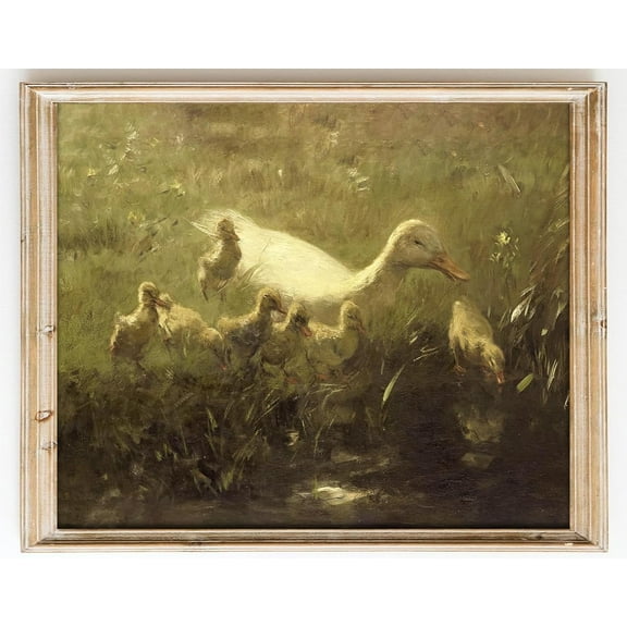 Vintage Wall Art Decor Classical Dark Swan Canvas Art Prints Vintage Nursery Wall Decor Antique Watercolor Swan Vintage Pictures for Bedroom Bathroom Office Decor UNFRAMED
