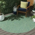 thumbnail image 2 of Safavieh Courtyard Finnian Solid Indoor/Outdoor Area Rug, Green/Blue, 5'3" x 5'3" Round, 2 of 10